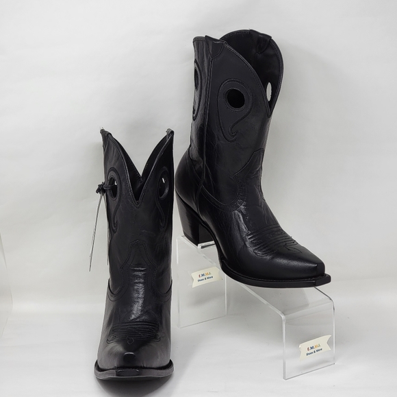 Black Star Shoes - Black Star Leather Matador Western Boots Cushion Footbed Womens Size Multi New